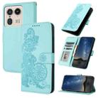 For Motorola Moto X50 Ultra Datura Flower Embossed Flip Leather Phone Case(Light Blue) - 1