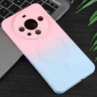 For Huawei Mate 60 Liquid TPU Silicone Gradient MagSafe Phone Case(Pink Blue) - 2