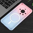 For Huawei Mate 60 Liquid TPU Silicone Gradient MagSafe Phone Case(Pink Blue) - 3