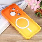 For Huawei Pura 70 Pro Liquid TPU Silicone Gradient MagSafe Phone Case(Orange Yellow) - 3