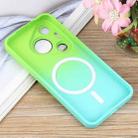 For Huawei Pura 70 Liquid TPU Silicone Gradient MagSafe Phone Case(Cyan Blue) - 3