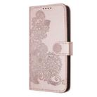 For Honor 70 Pro Datura Flower Embossed Flip Leather Phone Case(Rose Gold) - 2