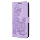 For Honor Magic5 Pro Datura Flower Embossed Flip Leather Phone Case(Purple) - 2