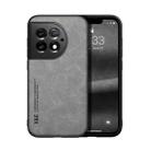 For OnePlus Ace 2 Pro Skin Feel Magnetic Leather Back Phone Case(Light Grey) - 1