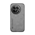 For OnePlus 13 Skin Feel Magnetic Leather Back Phone Case(Light Grey) - 2