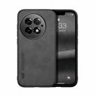 For OnePlus 13 Skin Feel Magnetic Leather Back Phone Case(Dark Grey) - 1