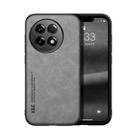 For OnePlus Ace 5 Skin Feel Magnetic Leather Back Phone Case(Light Grey) - 1