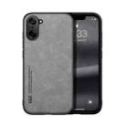 For OnePlus Ace 5 Racing / Nord CE5 Skin Feel Magnetic Leather Back Phone Case(Light Grey) - 1