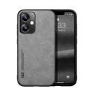 For vivo Y35 4G / Y35+ Skin Feel Magnetic Leather Back Phone Case(Light Grey) - 1