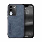 For vivo V29e Global Skin Feel Magnetic Leather Back Phone Case(Blue) - 1