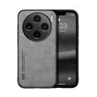 For vivo X100 Pro Skin Feel Magnetic Leather Back Phone Case(Light Grey) - 1