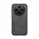 For vivo X100s Skin Feel Magnetic Leather Back Phone Case(Dark Grey) - 2