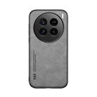 For vivo X100 Ultra Skin Feel Magnetic Leather Back Phone Case(Light Grey) - 2