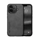 For vivo iQOO Z9 Skin Feel Magnetic Leather Back Phone Case(Dark Grey) - 1