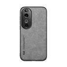 For vivo S19 Skin Feel Magnetic Leather Back Phone Case(Light Grey) - 2