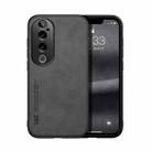 For vivo S19 Pro Skin Feel Magnetic Leather Back Phone Case(Dark Grey) - 1
