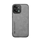 For vivo Y28 4G Skin Feel Magnetic Leather Back Phone Case(Light Grey) - 2