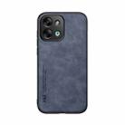 For vivo Y28 4G Skin Feel Magnetic Leather Back Phone Case(Blue) - 2