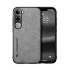 For vivo V40 Lite Skin Feel Magnetic Leather Back Phone Case(Light Grey) - 1