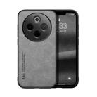 For vivo Y300 Pro Skin Feel Magnetic Leather Back Phone Case(Light Grey) - 1
