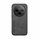 For vivo Y300 Pro Skin Feel Magnetic Leather Back Phone Case(Dark Grey) - 2