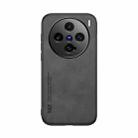 For vivo X200 Pro mini Skin Feel Magnetic Leather Back Phone Case(Dark Grey) - 2