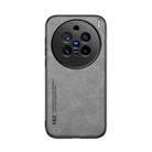 For vivo X200 Pro Skin Feel Magnetic Leather Back Phone Case(Light Grey) - 2