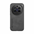 For vivo X200 Pro Skin Feel Magnetic Leather Back Phone Case(Dark Grey) - 2