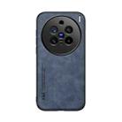For vivo X200 Pro Skin Feel Magnetic Leather Back Phone Case(Blue) - 2