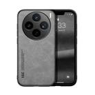 For vivo X200s Skin Feel Magnetic Leather Back Phone Case(Light Grey) - 1