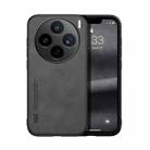 For vivo X200s Skin Feel Magnetic Leather Back Phone Case(Dark Grey) - 1