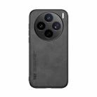 For vivo X200s Skin Feel Magnetic Leather Back Phone Case(Dark Grey) - 2