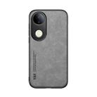 For vivo S20 Skin Feel Magnetic Leather Back Phone Case(Light Grey) - 2