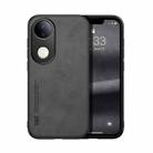 For vivo S20 Skin Feel Magnetic Leather Back Phone Case(Dark Grey) - 1