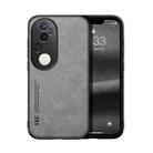 For vivo S20 Pro Skin Feel Magnetic Leather Back Phone Case(Light Grey) - 1