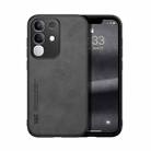 For vivo Y29 4G Skin Feel Magnetic Leather Back Phone Case(Dark Grey) - 1