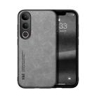 For vivo V50 Lite 4G / 5G Skin Feel Magnetic Leather Back Phone Case(Light Grey) - 1