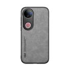 For vivo V50 Skin Feel Magnetic Leather Back Phone Case(Light Grey) - 2
