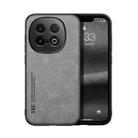 For vivo iQOO 13 Skin Feel Magnetic Leather Back Phone Case(Light Grey) - 1