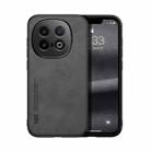 For vivo iQOO 13 Skin Feel Magnetic Leather Back Phone Case(Dark Grey) - 1