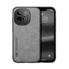 For vivo iQOO Z10 Turbo / Z10 Turbo Pro Skin Feel Magnetic Leather Back Phone Case(Light Grey) - 1
