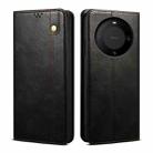 For Huawei Mate 60 Oil Wax Crazy Horse Texture Leather Phone Case(Black) - 1