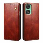 For Huawei nova 11 SE Oil Wax Crazy Horse Texture Leather Phone Case(Brown) - 1