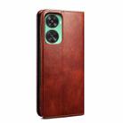 For Huawei nova 11 SE Oil Wax Crazy Horse Texture Leather Phone Case(Brown) - 3