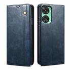 For Huawei nova 11 SE Oil Wax Crazy Horse Texture Leather Phone Case(Blue) - 1