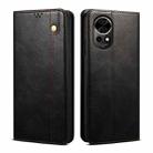 For Huawei nova 12 Oil Wax Crazy Horse Texture Leather Phone Case(Black) - 1