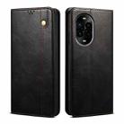 For Huawei nova 13 Pro 5G Oil Wax Crazy Horse Texture Leather Phone Case(Black) - 1