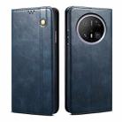 For Huawei Mate 70 5G Oil Wax Crazy Horse Texture Leather Phone Case(Blue) - 1