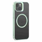 For iPhone 15 USAMS Grid Shadow Series MagSafe Phone Case(Light Green) - 1