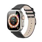 For Apple Watch Ultra 2 49mm DUX DUCIS YS Series Genuine Leather Watch Band(Black) - 1